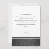 Carte d'annonce de changement de plans de calligra (Dos)
