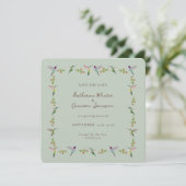 Carte d'annonce de date colibri (Debout devant)