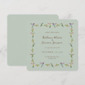 Carte d'annonce de date colibri (Devant / Derrière)