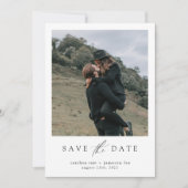 Carte d'annonce de date de mariage à l'écriture él (Devant)