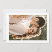 Carte d'annonce de date de mariage à photo carrée (Dos)
