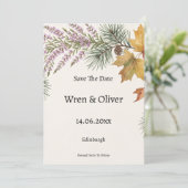 Carte d'annonce de date de mariage en style celtiq (Debout devant)