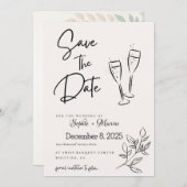 Carte d'annonce de date de sauvegarde de script él (Devant / Derrière)