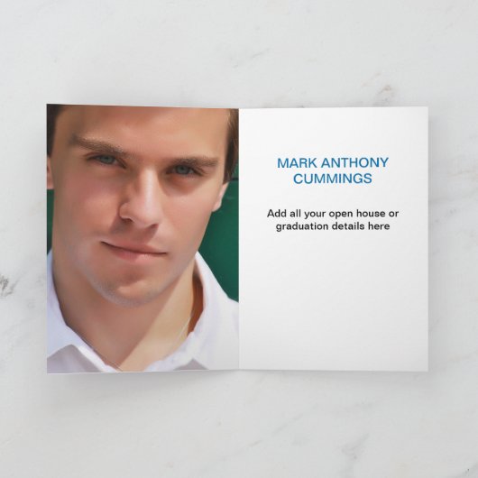 Carte d'annonce de découpe GRAD personnalisée (ble (Intérieur)