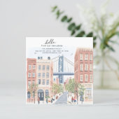 Carte d'annonce de déménagement à Brooklyn (Debout devant)
