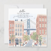 Carte d'annonce de déménagement à Brooklyn (Devant)