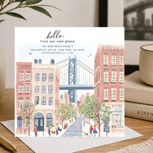 Carte d'annonce de déménagement à Brooklyn