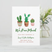 Carte d'annonce de déménagement de Cactus (Debout devant)