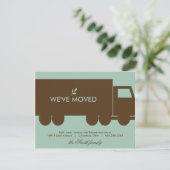 Carte d'annonce de déménagement de camion de démén (Debout devant)