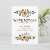 Carte d'annonce de déplacement de la flore botaniq (Debout devant)