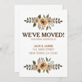 Carte d'annonce de déplacement de la flore botaniq (Devant / Derrière)