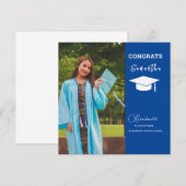 Carte d'annonce de diplômé avec photo personnalisé (Devant / Derrière)