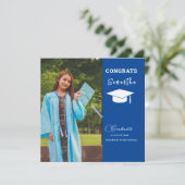 Carte d'annonce de diplômé avec photo personnalisé (Debout devant)