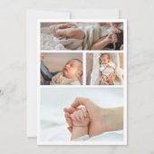 Carte d'annonce de faire-part de bébé avec collage (Dos)