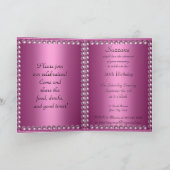 Carte d'annonce de fête d'anniversaire rose (Intérieur)
