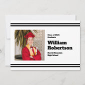 Carte d'annonce de fête de fin d'études Simple Str (Devant)