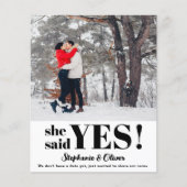 Carte d'annonce de fiançailles moderne et économiq (Devant)