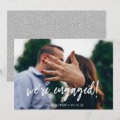 Carte d'annonce de fiançailles 'Nous sommes fiancé (Devant / Derrière)