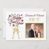 Carte d'annonce de fiançailles pour le Nouvel An N (Devant)