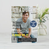 Carte d'annonce de fin d'études sur mesure de styl (Debout devant)