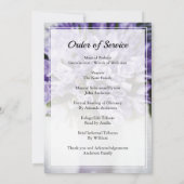 Carte d'annonce de funérailles avec bouquet de fle (Dos)