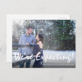 Carte d'annonce de grossesse avec photo (Devant / Derrière)