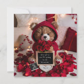 Carte d'annonce de grossesse bébé Saint-Valentin (Devant)