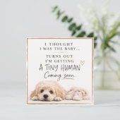 Carte d'annonce de grossesse de chien (Debout devant)