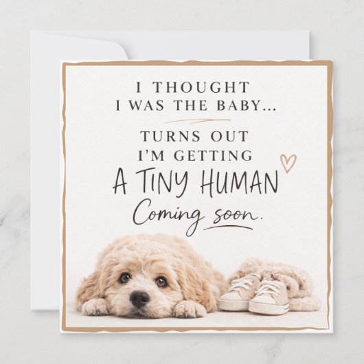 Carte d'annonce de grossesse de chien (Devant)