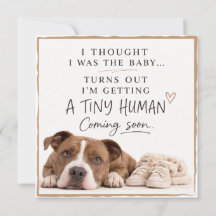 Carte d'annonce de grossesse de chien