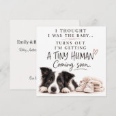 Carte d'annonce de grossesse de chien (Devant / Derrière)