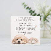 Carte d'annonce de grossesse de chien (Debout devant)