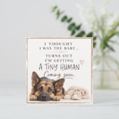 Carte d'annonce de grossesse de chien (Debout devant)