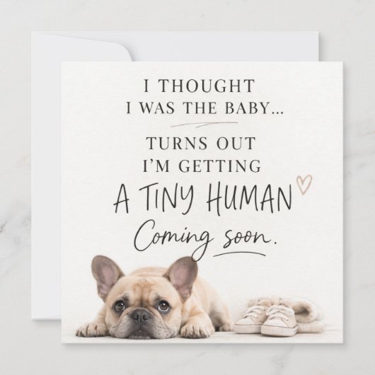 Carte d'annonce de grossesse de chien (Devant)