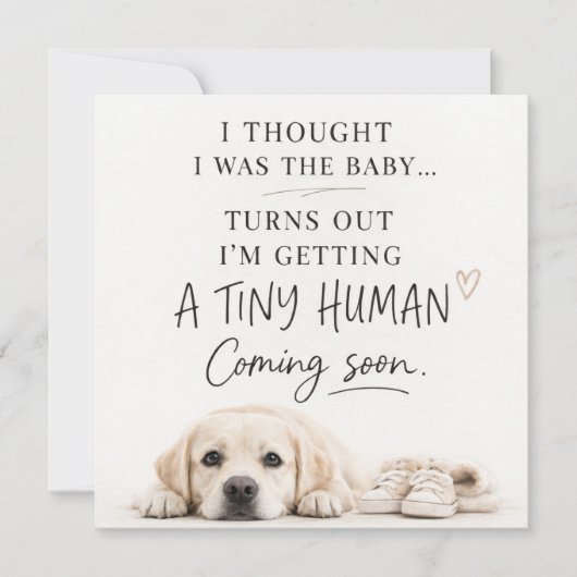 Carte d'annonce de grossesse de chien (Devant)