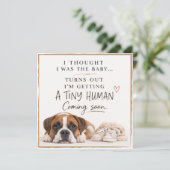 Carte d'annonce de grossesse de chien (Debout devant)