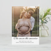 Carte d'annonce de grossesse de vacances Plus gran (Debout devant)