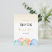 Carte d'annonce de grossesse, Eggspecting  (Debout devant)