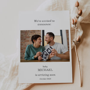 Carte d'annonce de grossesse par échographie minim