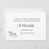 Carte d'annonce de grossesse rose délicate (Devant)