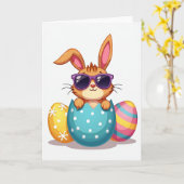 Carte d'annonce de Lapin Cool (Fleur jaune)