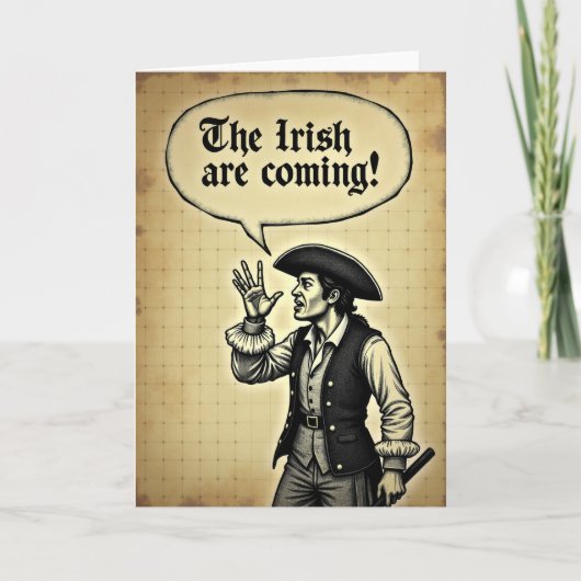 Carte d'annonce de l'arrivée des Irlandais (Devant)