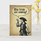 Carte d'annonce de l'arrivée des Irlandais (Fleur jaune)