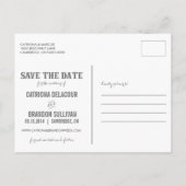 Carte d'annonce de mariage à la craie de style wes (Dos)