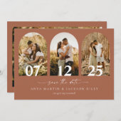 Carte d'annonce de mariage à photo d'arche Enregis (Devant / Derrière)