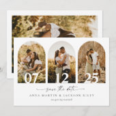 Carte d'annonce de mariage à photo d'arche Enregis (Devant / Derrière)