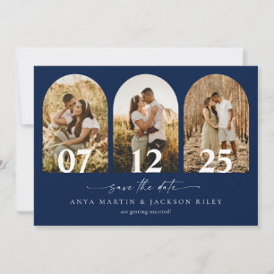 Carte d'annonce de mariage à photo d'arche 'Save T