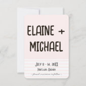 Carte d'annonce de mariage avec illustration de co (Dos)