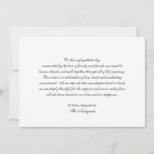 Carte d'annonce de mariage avec photo de mariage ' (Dos)