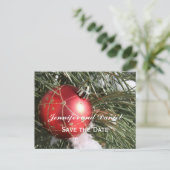 Carte d'annonce de mariage de décembre (Debout devant)